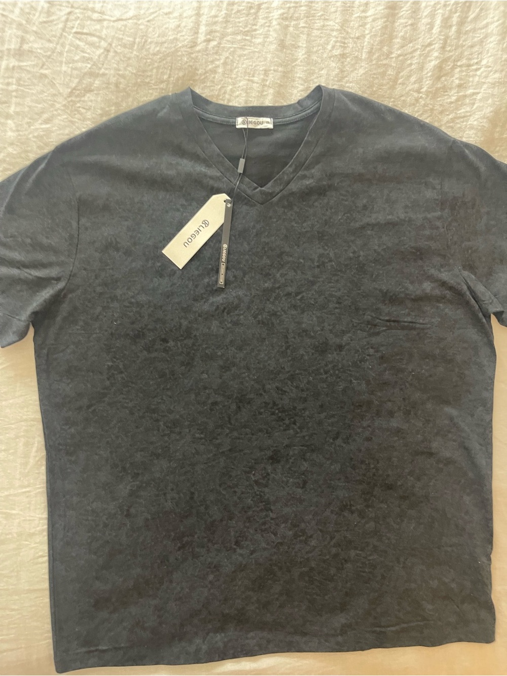 V-Neck Short Sleeve Tee — Black by